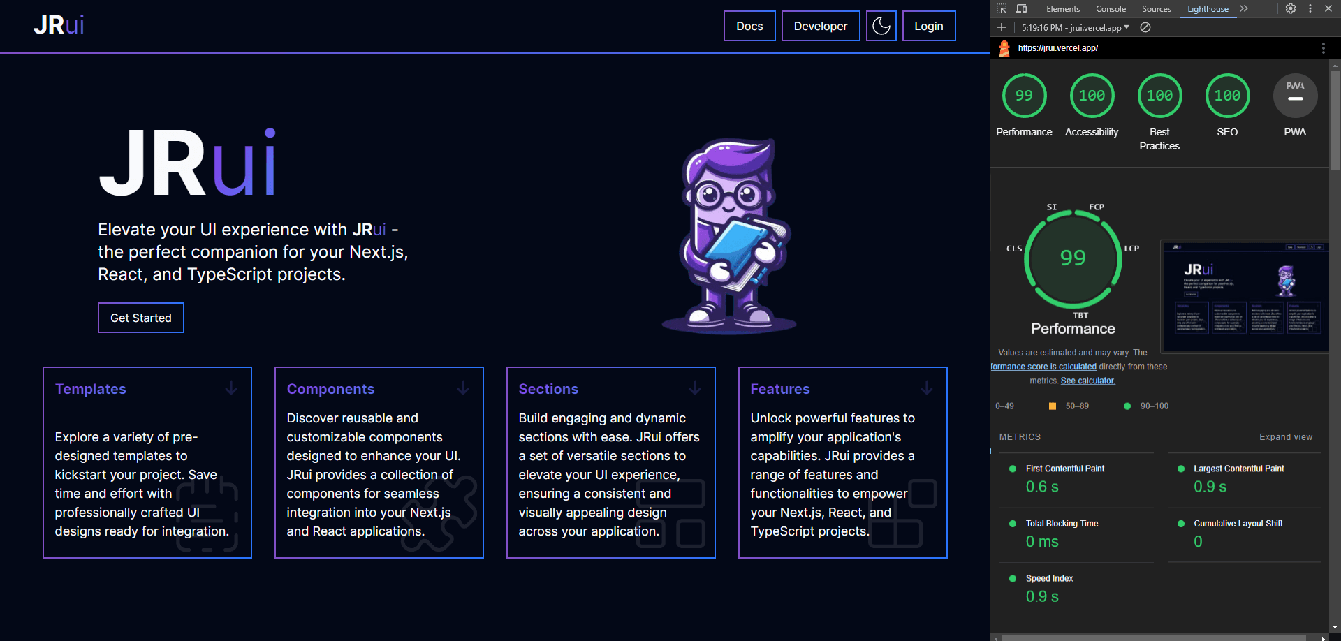 Performance metrics image